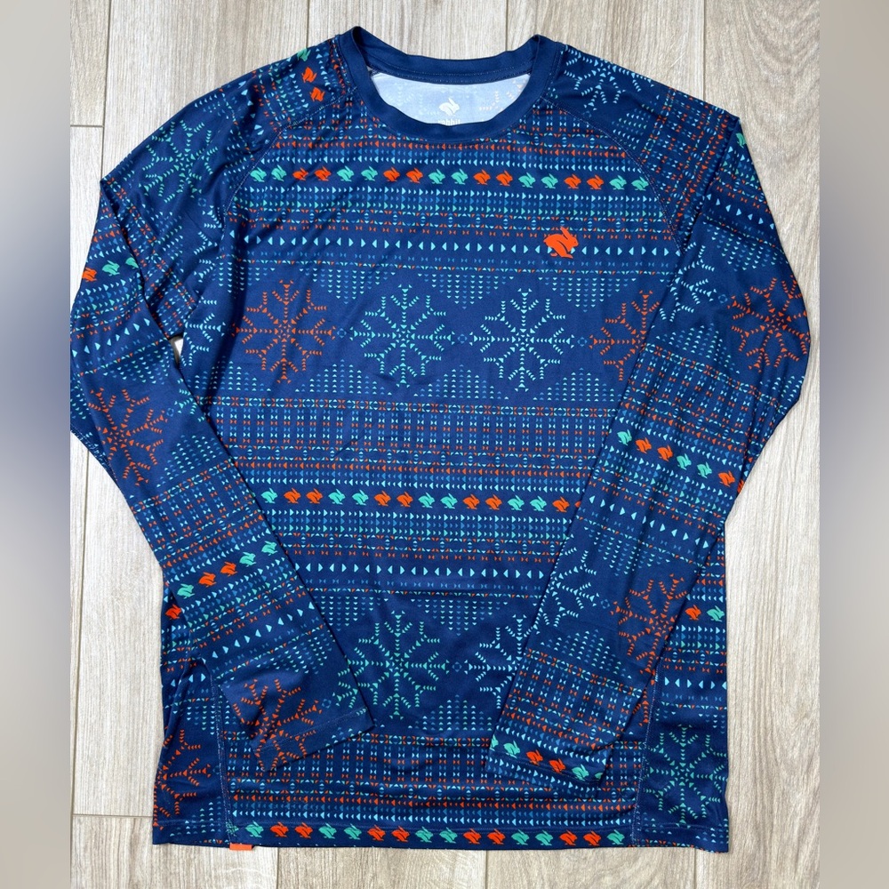 Rabbit Running Long Sleeve Performance Shirt Geom… - image 1